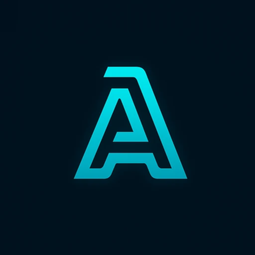 Altiera Logo – stilisiertes "A" im techy Flat Design, cyanfarben auf dunklem Hintergrund